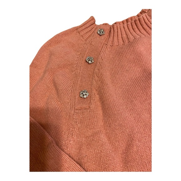 J. Crew Womens Plus Size Crew Sweater with Jeweled Buttons 2X - Picture 3 of 7